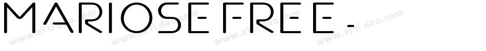 Mariose FREE字体转换